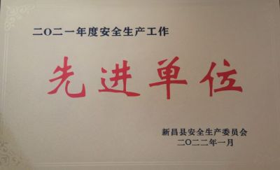 bevictor伟德官网荣获2021年度安全生产工作先进单位